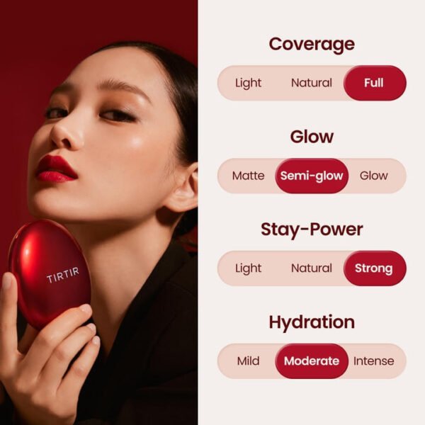 TIRTIR - MASK FIT RED CUSHION FULL SIZE - (3 SHADES) - JAPAN'S NO.1 FOUNDATION - Image 3