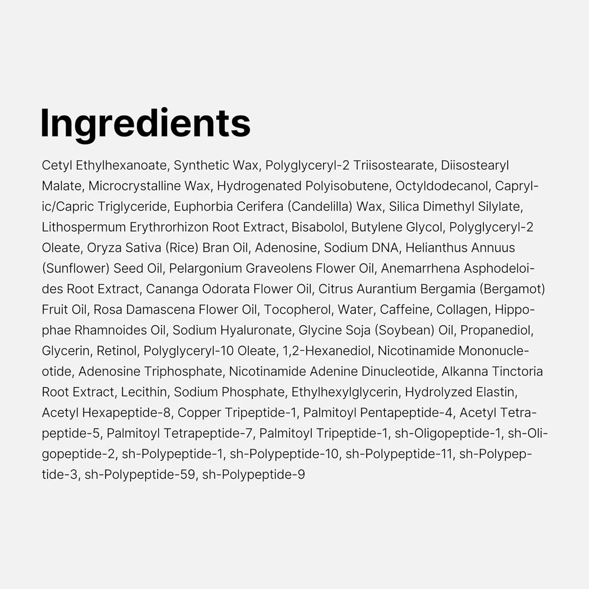 Medicube - PDRN Pink Collagen Volume Multi Balm Stick 4 Full official raw ingredients list for authentic Medicube PDRN Pink Collagen Volume Multi Balm stick from Korea.