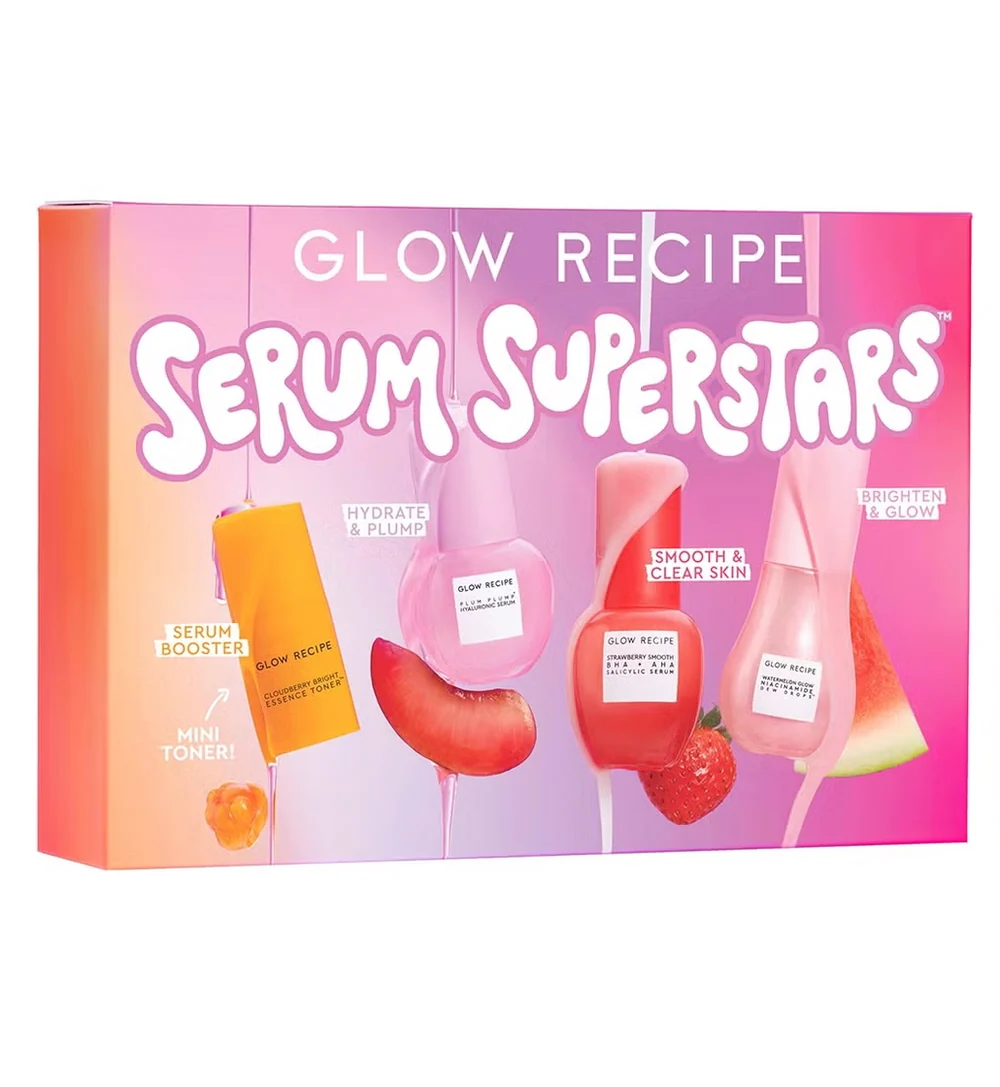Glow Recipe Serum Superstars Set 1 Buy original Glow Recipe Serum Superstars Set featuring bestselling fruit serums online in Pakistan.