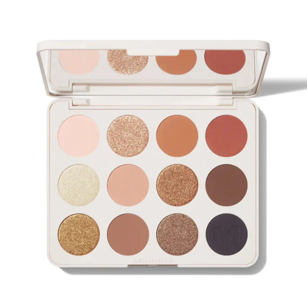 Morphe Flickering Sands Eyeshadow Palette 1 Original Morphe ChromaPlus 12-Pan Eyeshadow Palette in Flickering Sands open showing shades and mirror at best price in Pakistan on OR-LO.