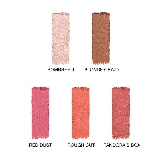 NARS Pure Luxury Light Reflecting Cheek & Eye Palette 2 Individual matte and shimmer powder pan textures of NARS Pure Luxury Cheek and Eye Palette Light to Medium.