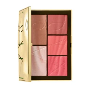 Open gold compact container of original NARS Pure Luxury Light Reflecting Cheek Eye Palette at best price on OR-LO.